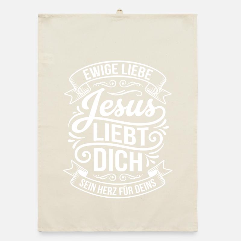 Amour éternel - Jésus t’aime Torchon bio