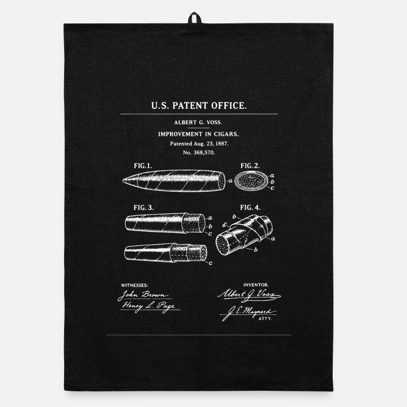Vintage Patent-Zigarren-Bauplan Organic Geschirrtuch