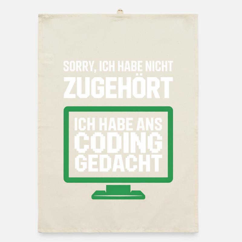 Coding Gedacht Bildschirm Spruch Organic Geschirrtuch