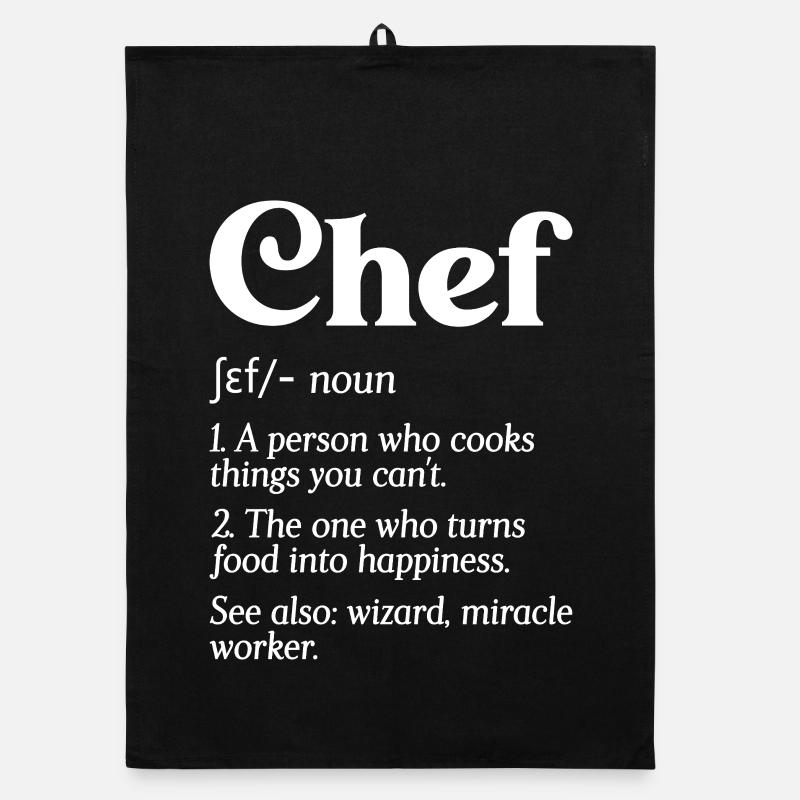 Funny Chef Definition Chefkoch Bäcker Restaurant C Organic Geschirrtuch