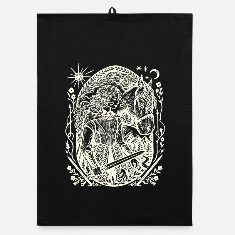 Cercle magique de la Forêt de Clair de Lune Torchon bio