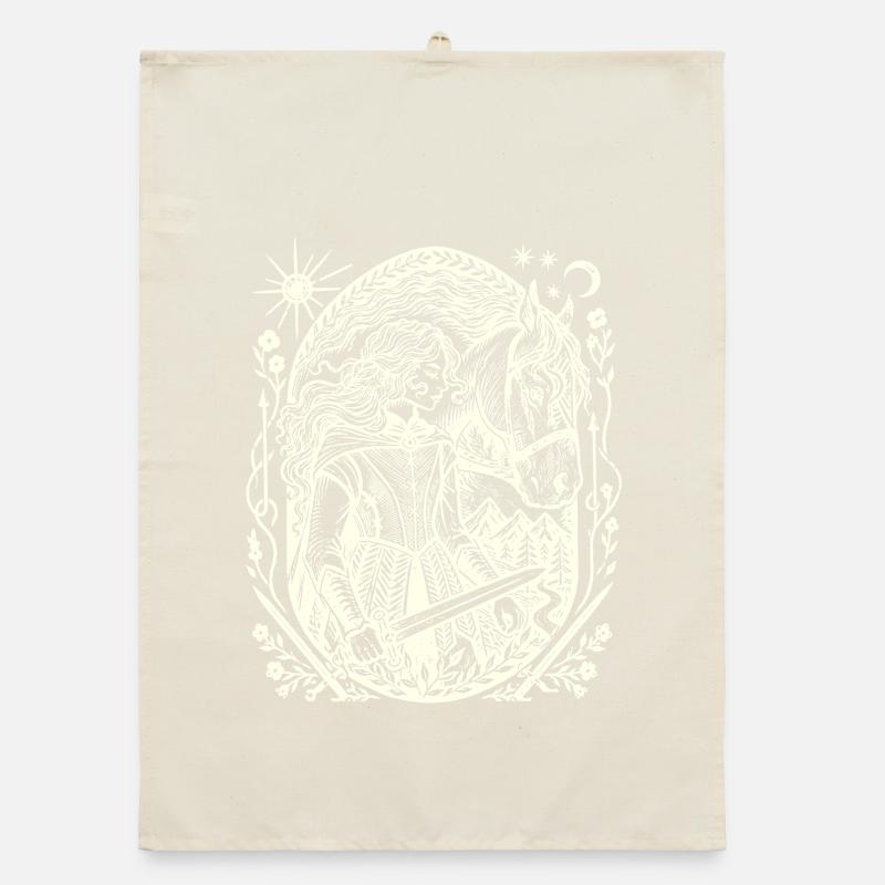 Cercle magique de la Forêt de Clair de Lune Torchon bio
