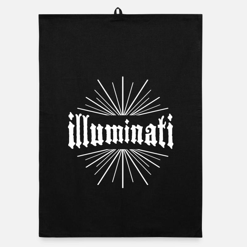 illuminati Spruch geheim cool Bund leuchten fun co Organic Geschirrtuch