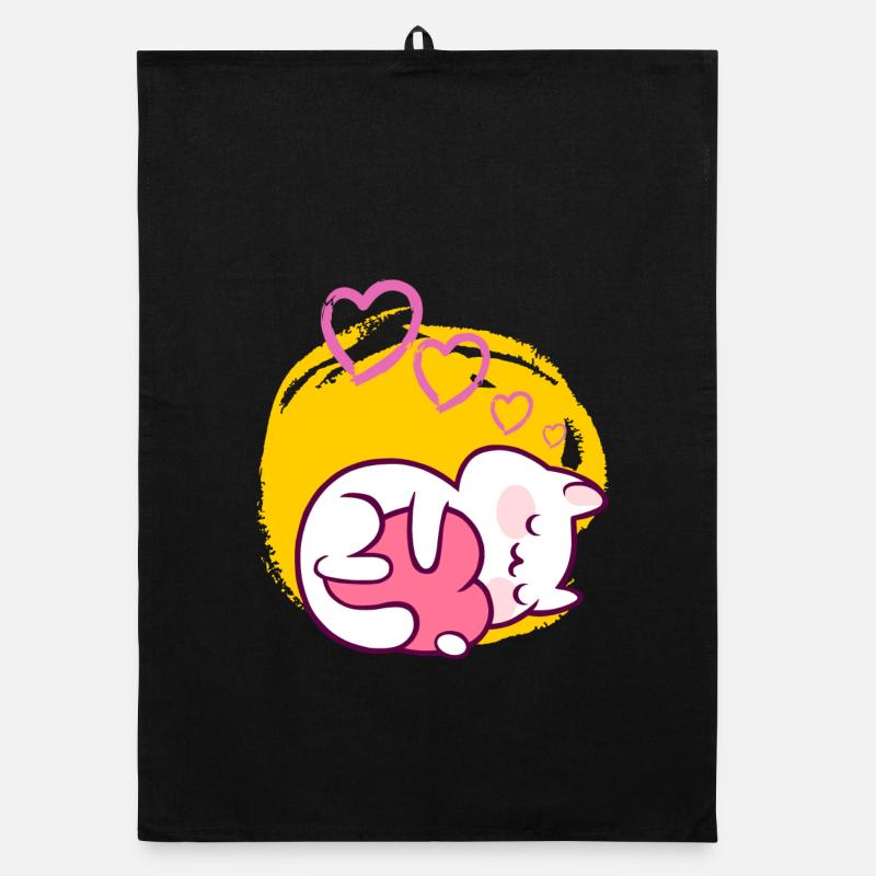 Chats, chat, amants de chat, propriétaire de chat Torchon bio