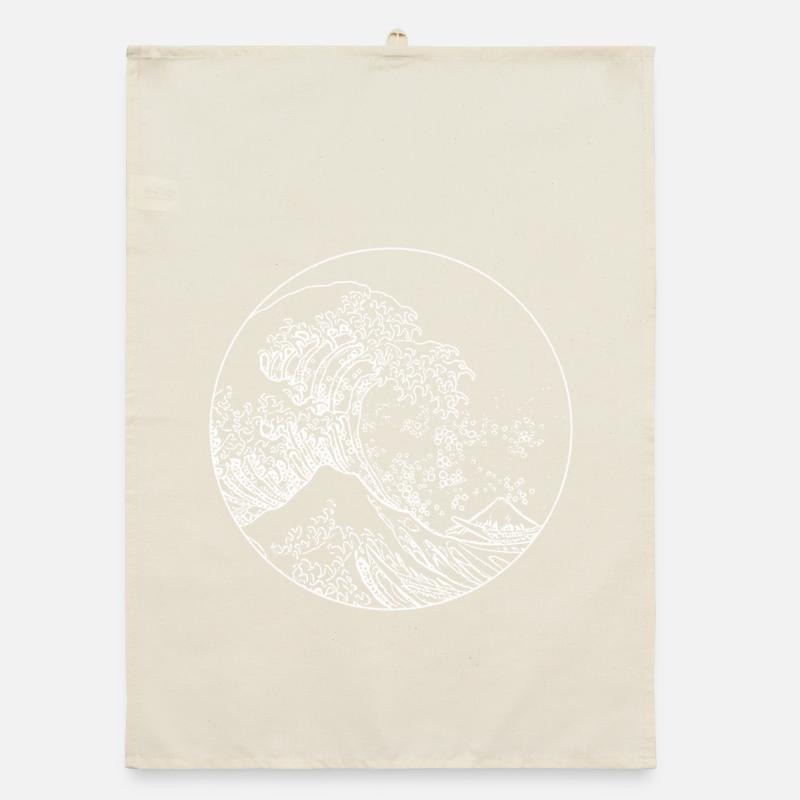 Wave white Organic dish towel