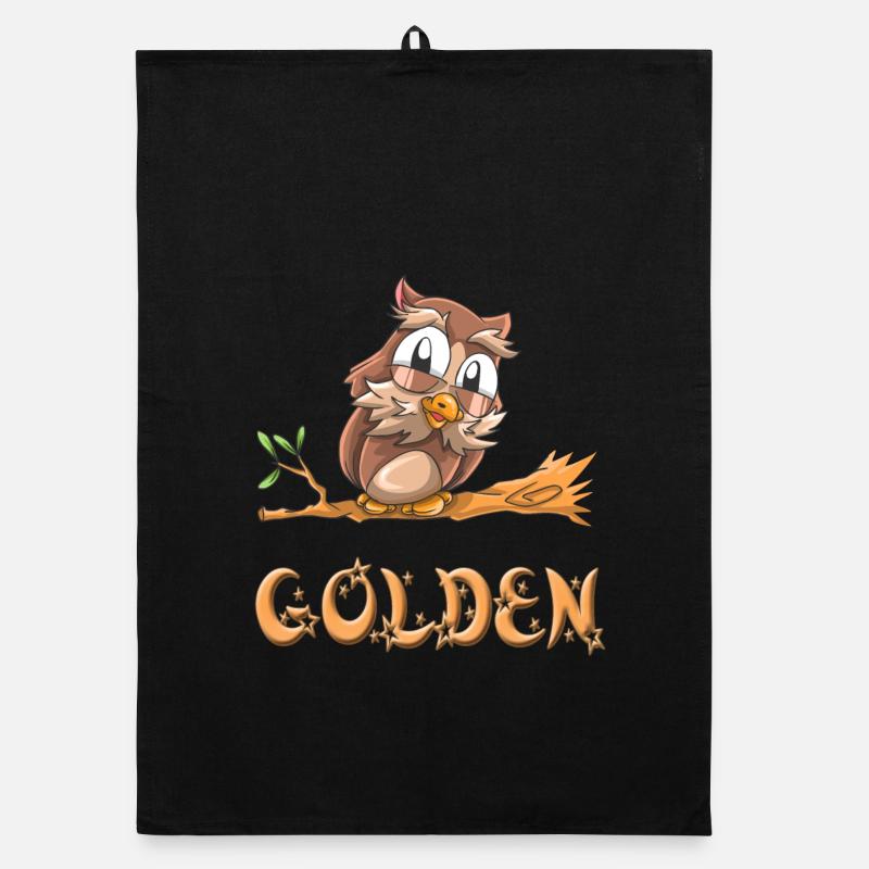 Eule Golden Organic Geschirrtuch