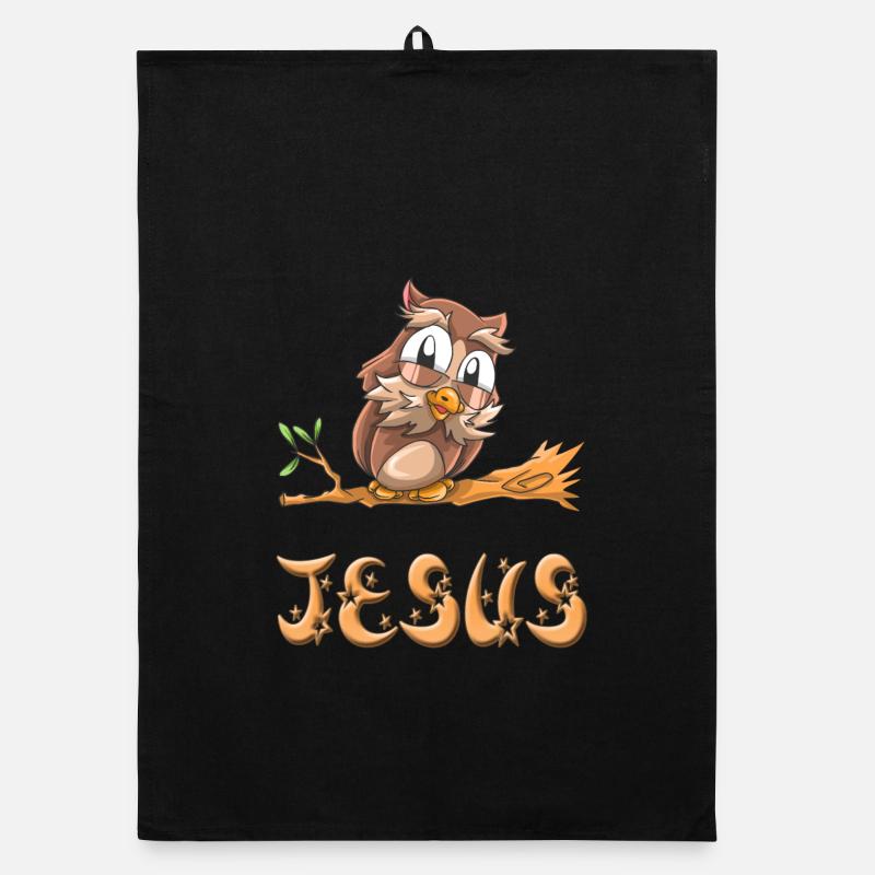 Eule Jesus Organic Geschirrtuch