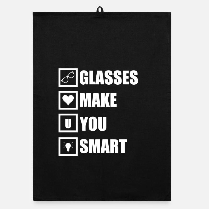 Glasses make you smart Organic Geschirrtuch