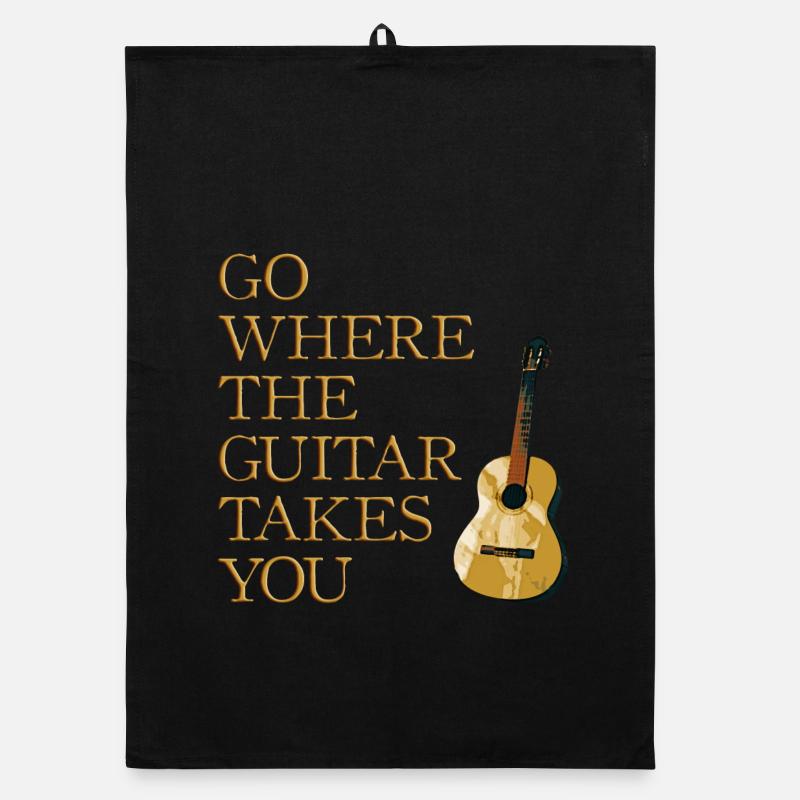 Guitars way Organic dish towel