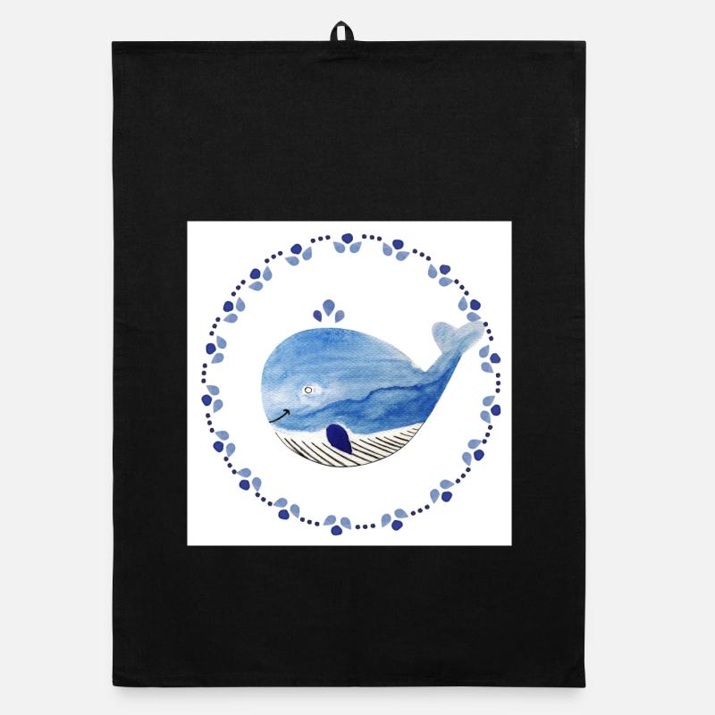 Petit poster de baleine Torchon bio