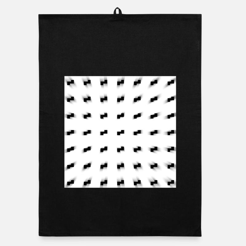 art en noir et blanc Torchon bio