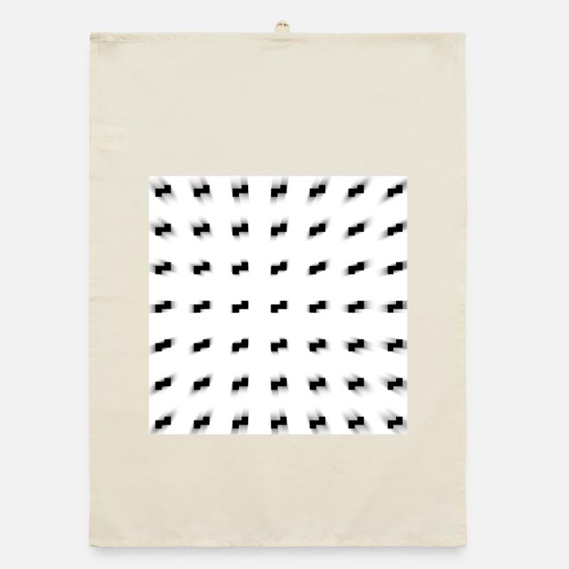 Black and White Grid Storm Organic dish towel