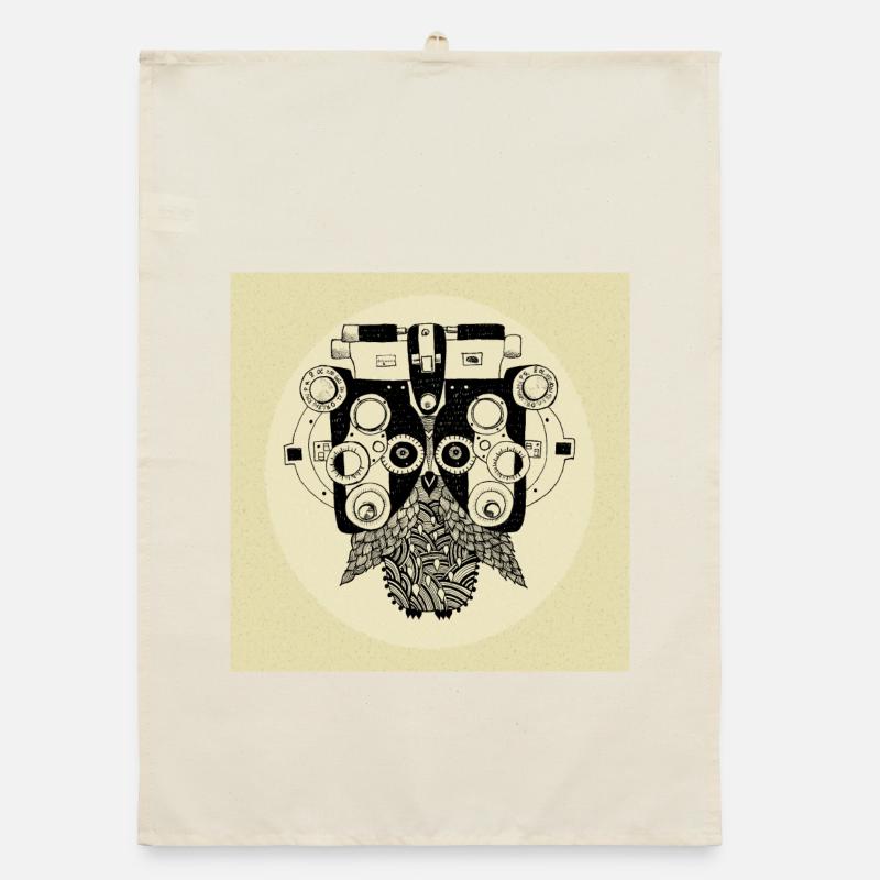 Phoropter Eule Poster Organic Geschirrtuch