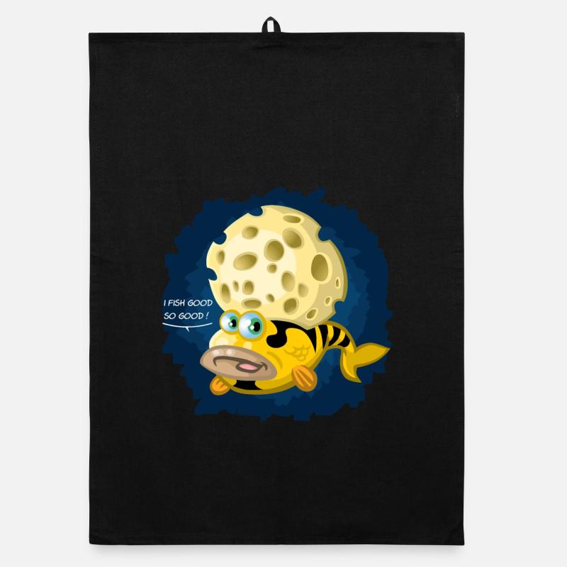 Funky fish Organic dish towel