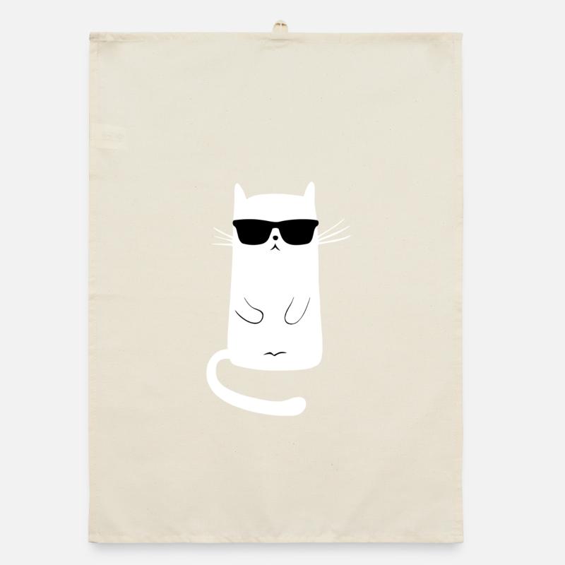 chat cool | reste calme Torchon bio