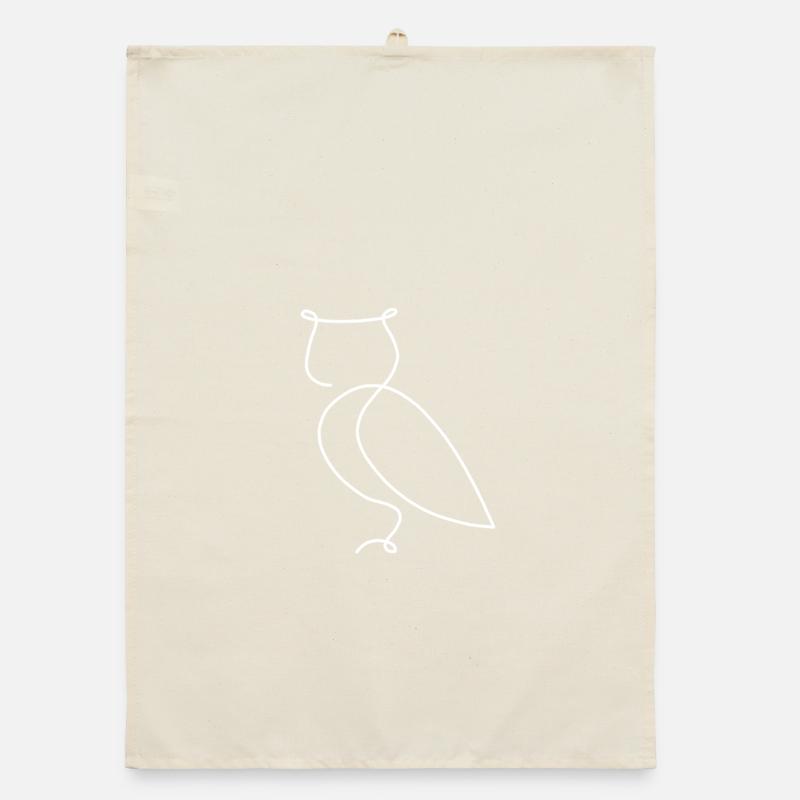 Eule Vogel Waldbewohner Organic Geschirrtuch