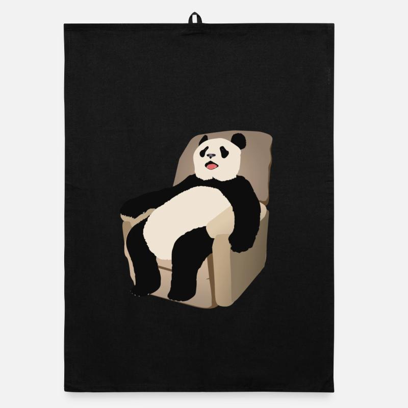 Panda sur le fauteuil Torchon bio