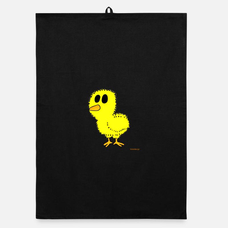 Küken / hatchling - Organic Geschirrtuch - Schwarz