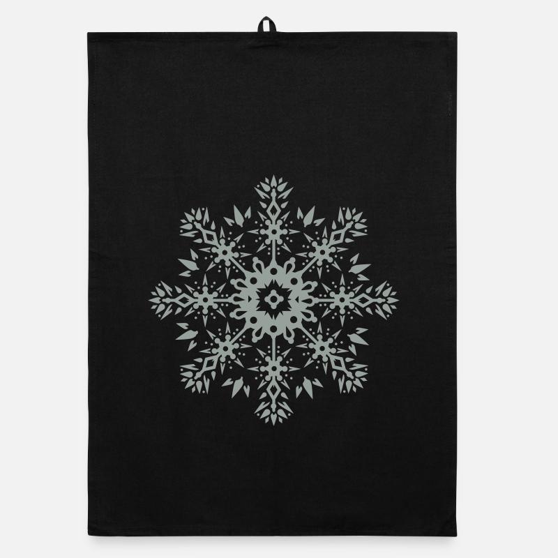 Snowflake Ornament Design Organic dish towel