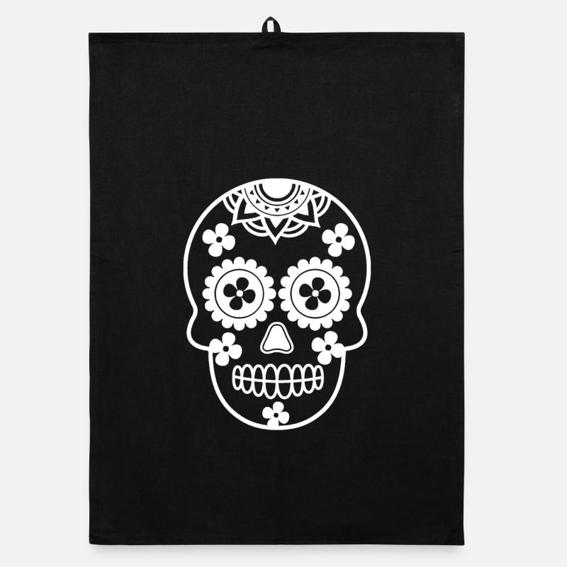 Skull Skull Sugar Skull Mexico Gift Organic dish towel