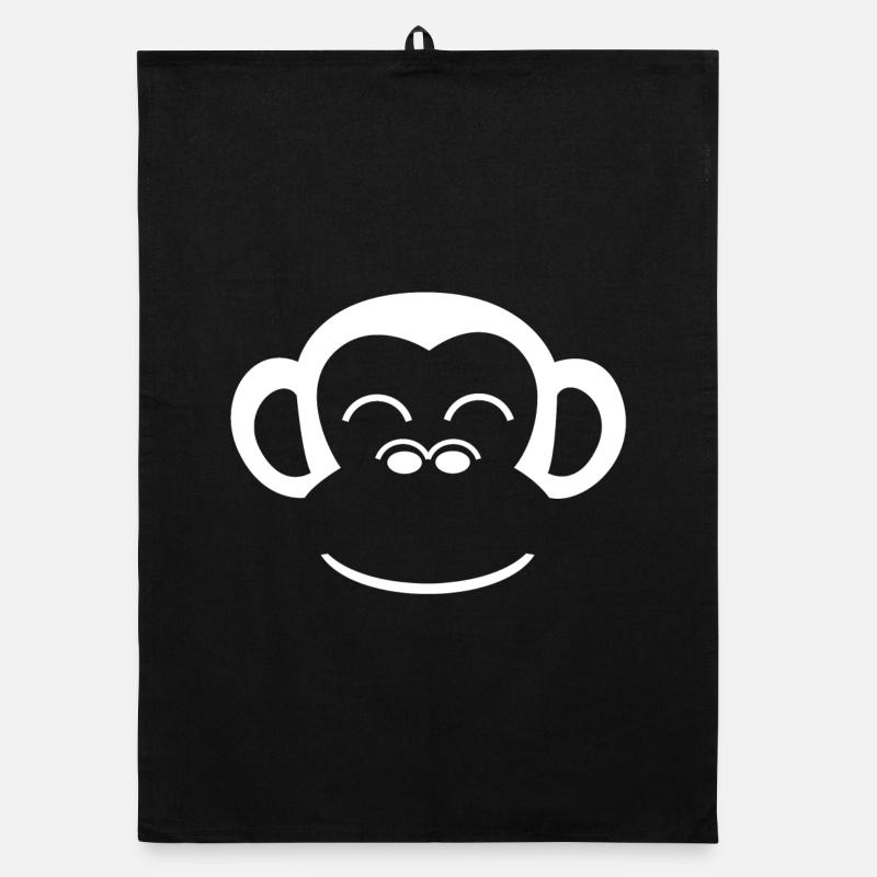 Monkey monkey face gorilla human monkey animal face Organic dish towel
