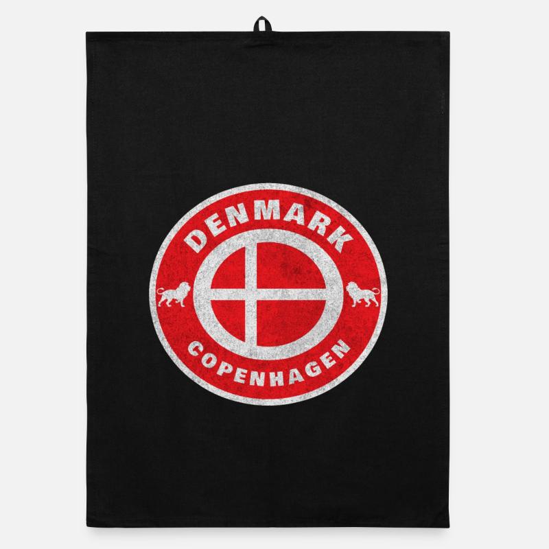 Dänemark Kopenhagen Vintage / Geschenk Denmark Organic Geschirrtuch