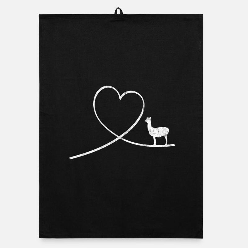 Lama Alpagas animaux Animaux De Maison Cadeau Idée cadeau Torchon bio