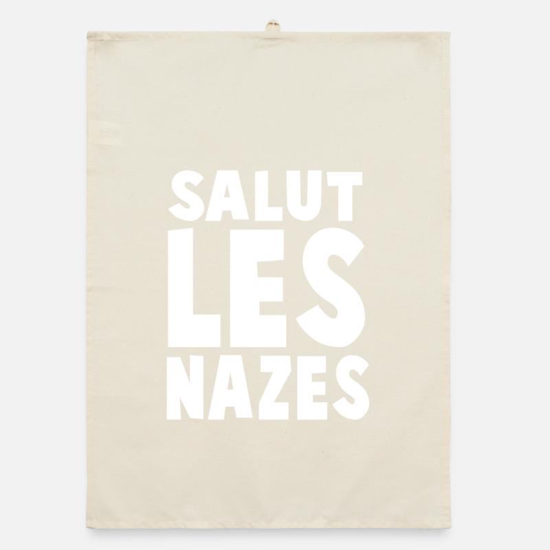 Salutations Macabres Noir et Blanc Torchon bio