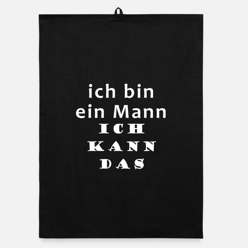ich bin ein Mann ich kann das Organic Geschirrtuch