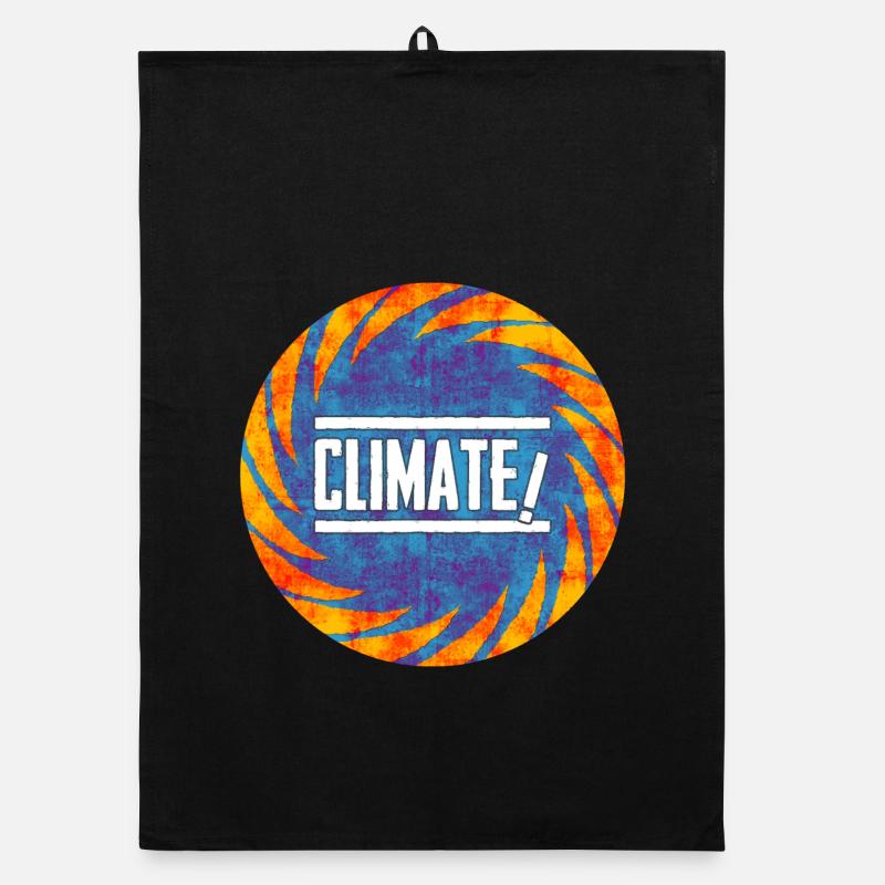 Climate Change Protest Design Organic dish towel