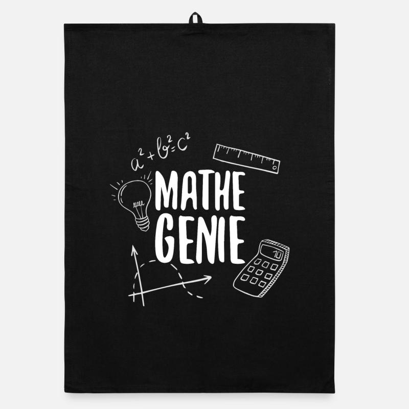 Math genius mathematics genius arithmetic math Organic dish towel
