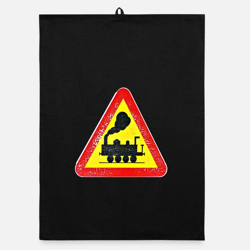 Train crosses Organic dish towel