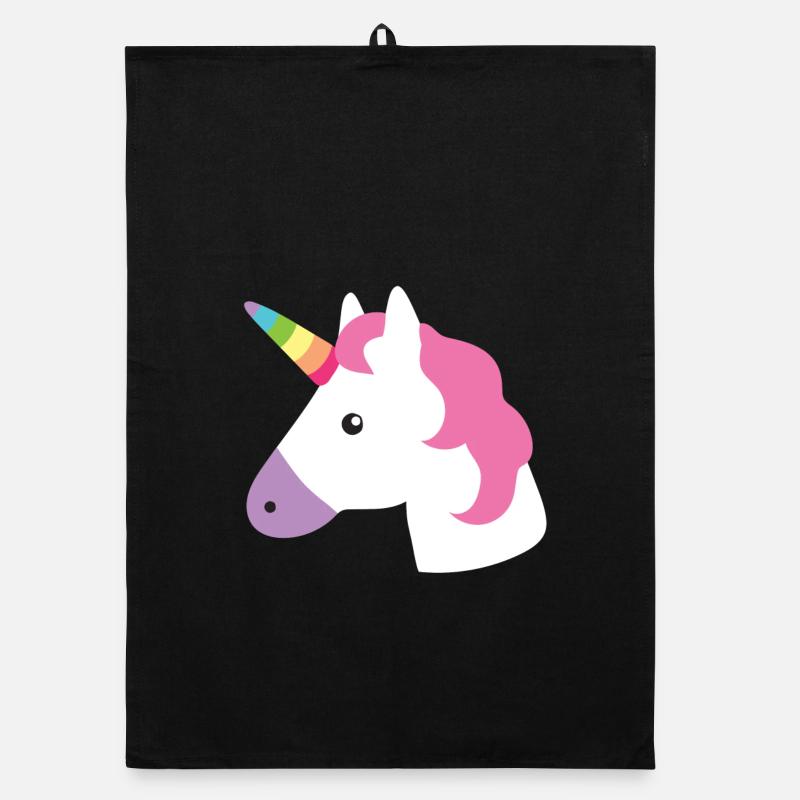 Unicorn - Organic Geschirrtuch - Schwarz
