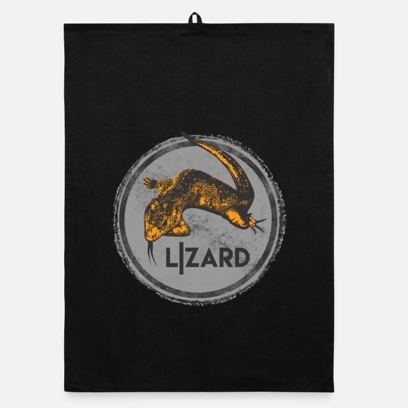 Impression d’illustration de lézard créatif Torchon bio