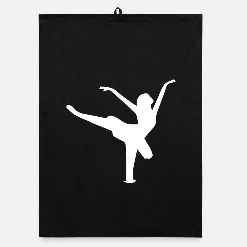 dancer - Organic dish towel - black