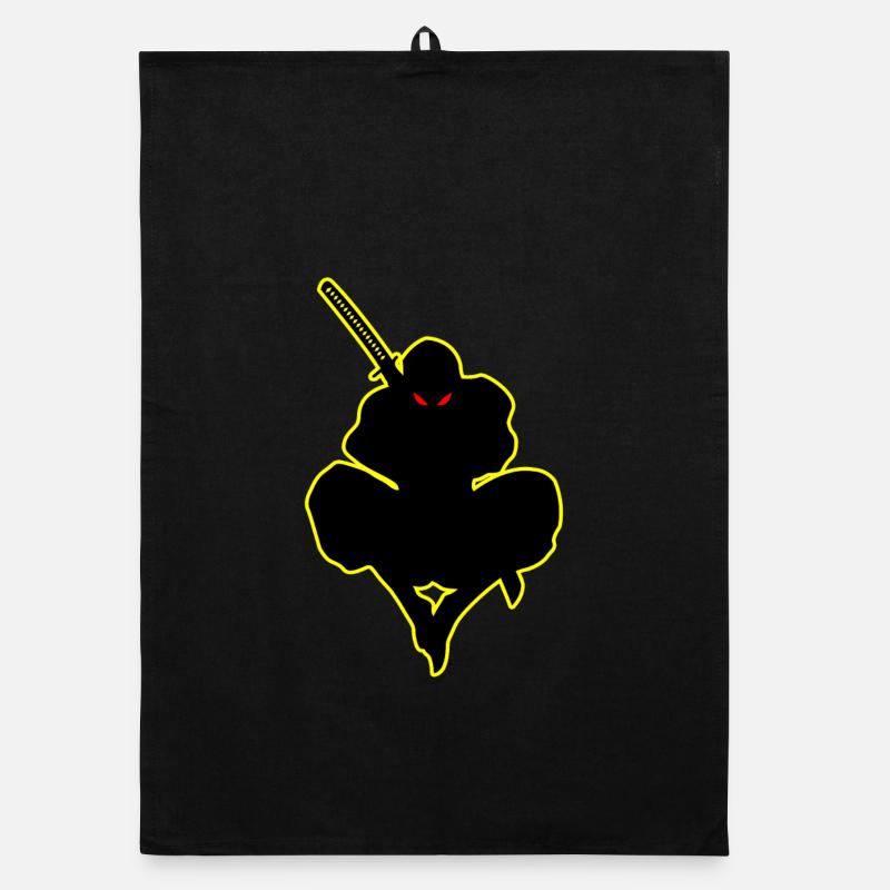 Dark Ninja Warrior Ninja Shadow Ninja Lover Organic dish towel