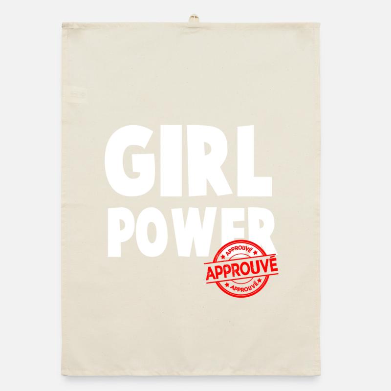 Girl Power Audacieux Conception de script Torchon bio
