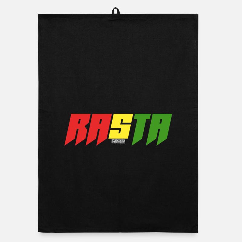 Logo du bloc de couleur Rasta Torchon bio