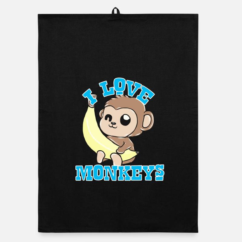 monkeys Organic dish towel