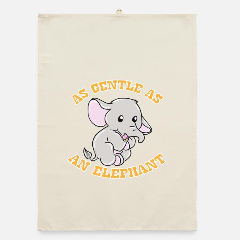 Elephant gift idea Organic dish towel