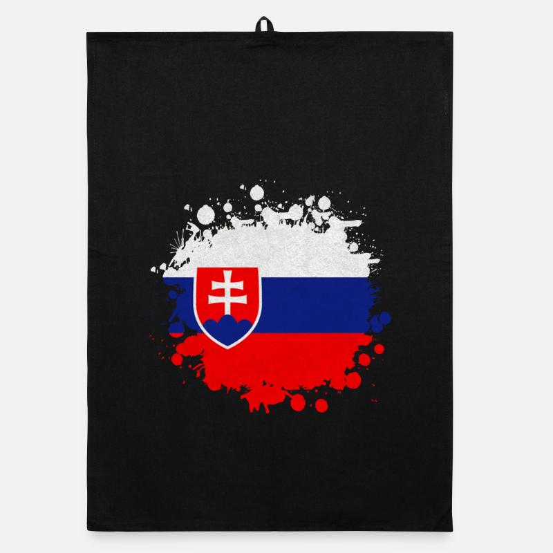 Slowakei Klecks / Geschenk Bratislava Kaschau - Organic Geschirrtuch - Schwarz