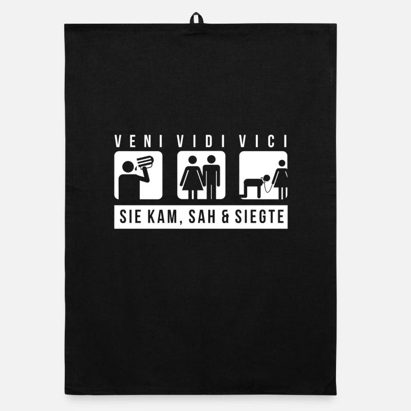 Junggesellenabschied Kam Sah Siegte Spruch Party Organic Geschirrtuch