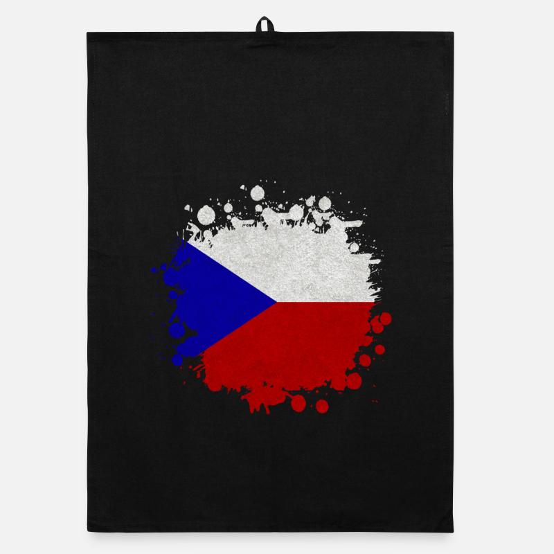 Tschechien Klecks / Geschenk Prag Flagge Organic Geschirrtuch