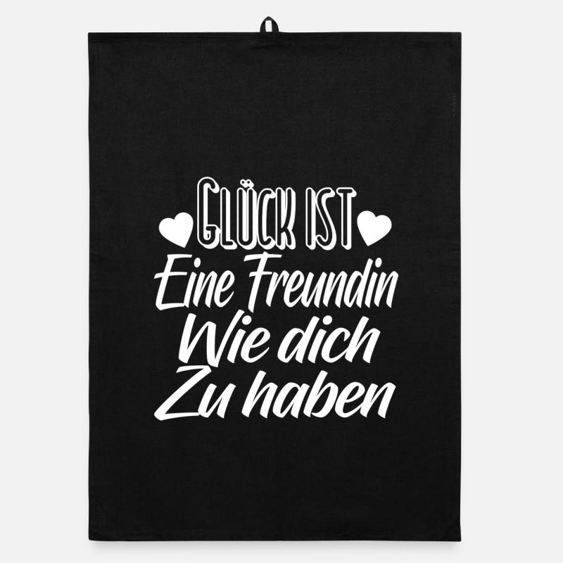 Freunde Freundin Geschenk Organic Geschirrtuch