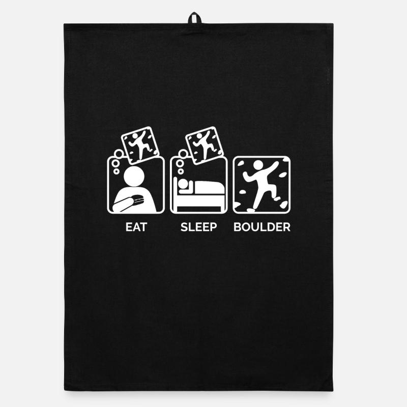 Escalade Alpinisme Boulder Bouldering Eat Sleep Torchon bio