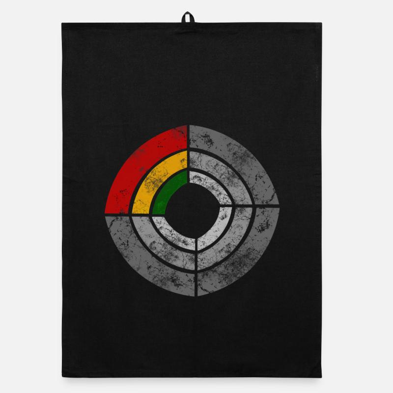 Illustration graphique de radar de puissance reggae Torchon bio