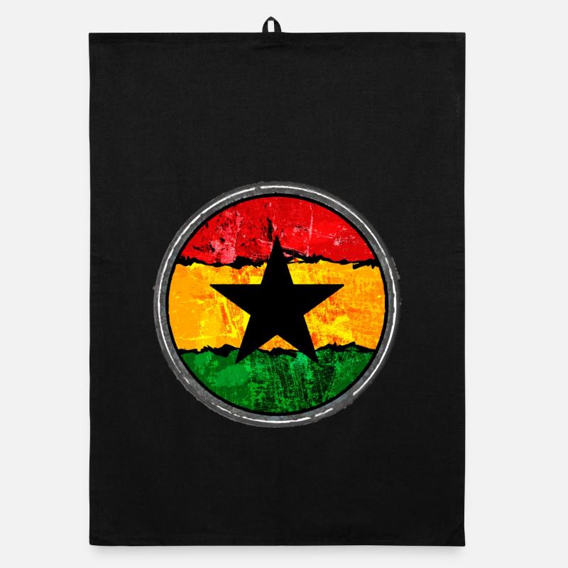 Rasta  mit Stern Organic Geschirrtuch