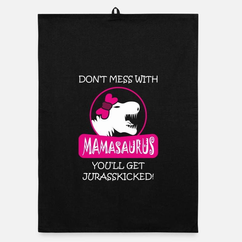 Mamasaurus Rex Dinosaur Autism Mothers Day Organic dish towel