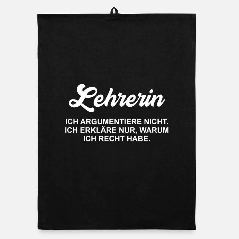 Lehrerin Lustiger Spruch Schule Abi Humor Geschenk Organic Geschirrtuch