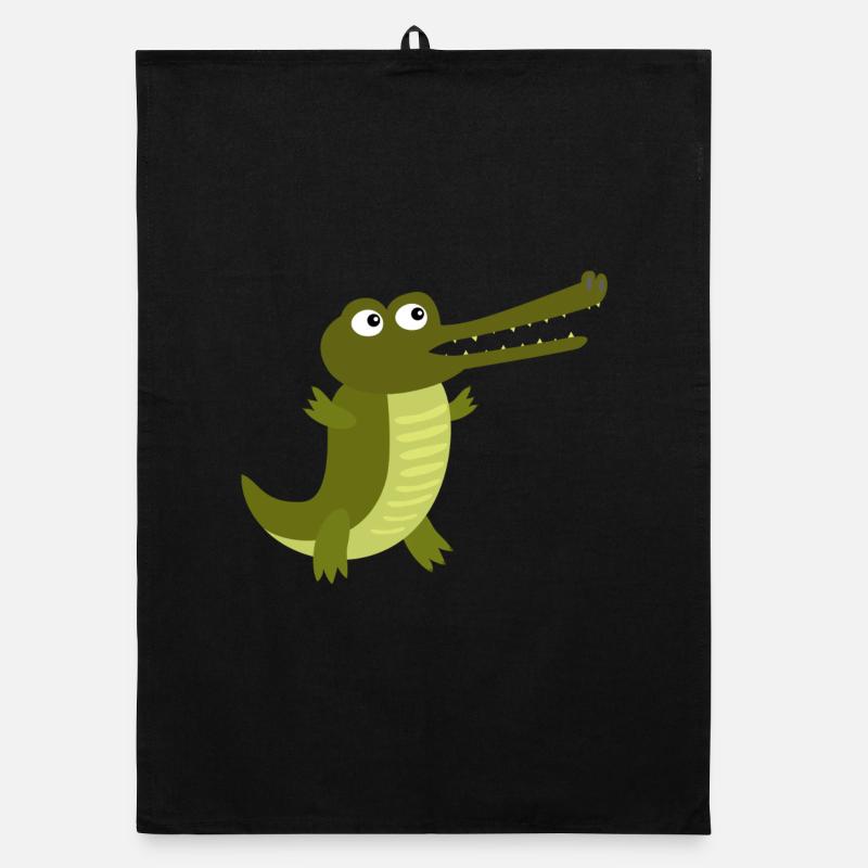 Crocodile Crocodiles Alligator Lizard Jungle Animals Organic dish towel